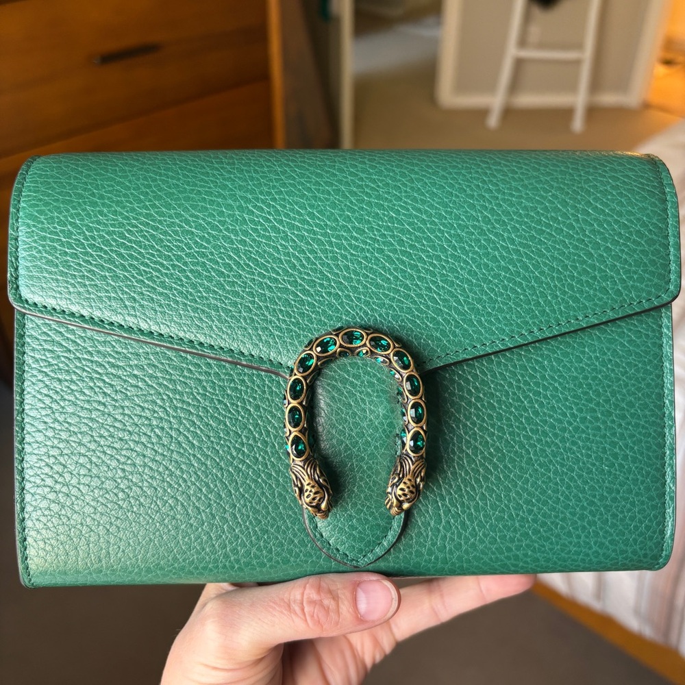 Gucci Dionysus Mini Leather Chain Wallet - Picture 1 of 16